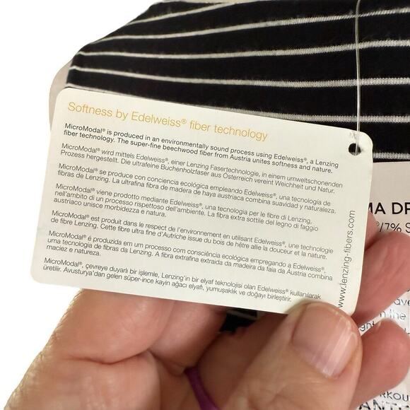 NWT Athleta Stripe La Palma Dress Black White Stripe Coastal Preppy Prep $98 M - Picture 6 of 12